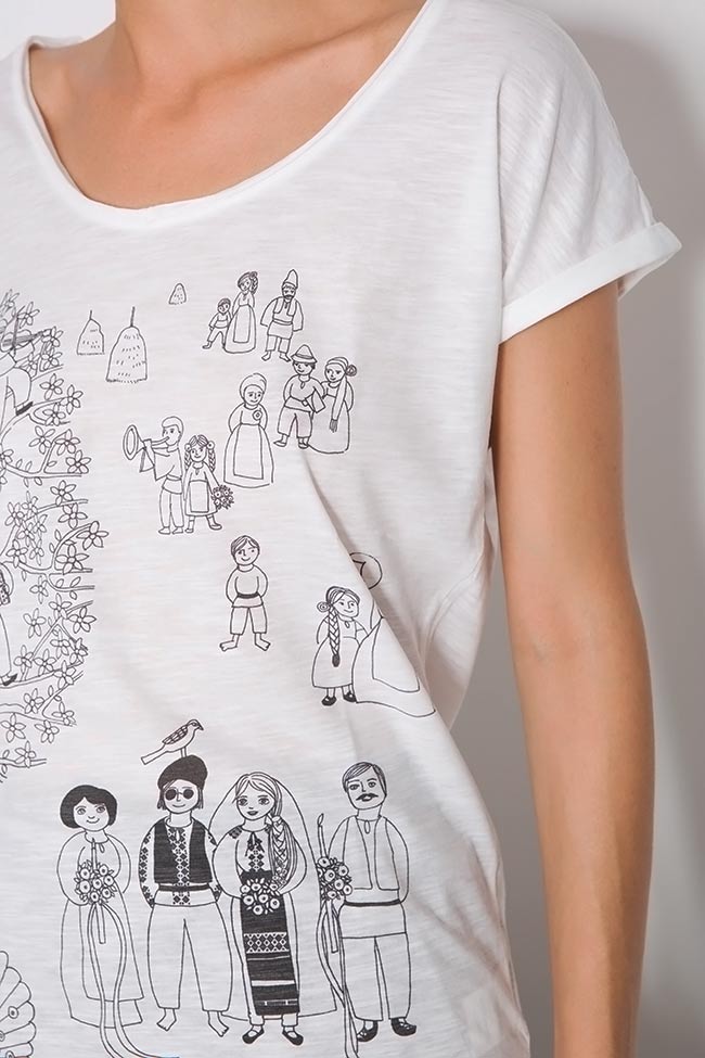 T-shirt en coton à imprimé numérique Dorin Negrau image 3