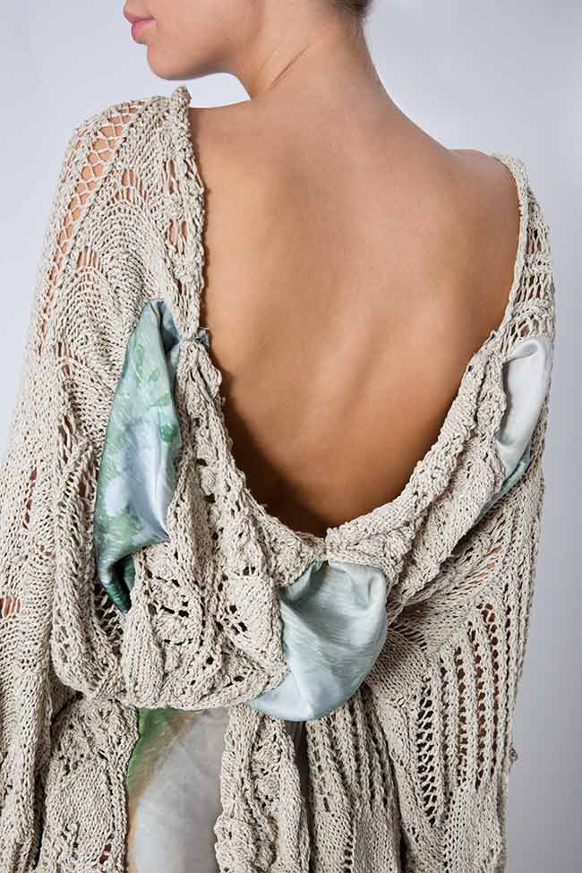Robe tricotée à la main en coton et soie Dorin Negrau image 3