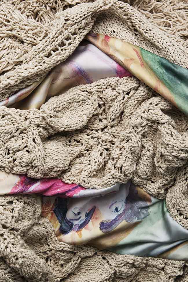 Crochet-trimmed cotton silk maxi dress Dorin Negrau image 4