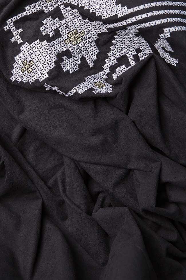 Robe asymétrique en coton brodée Maressia image 4