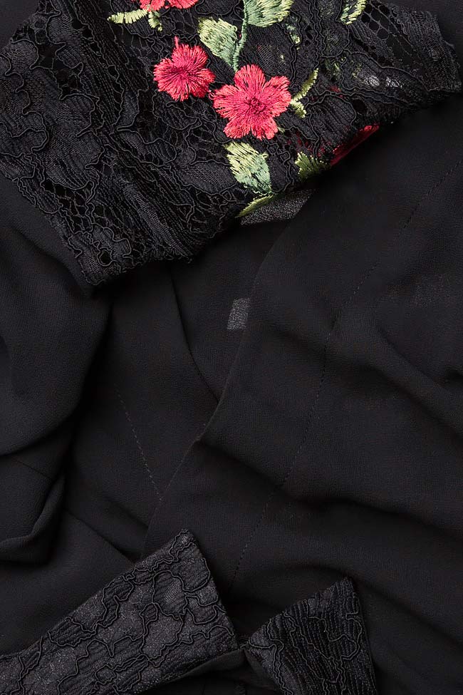 Veil and cotton lace shirt Rose Shakara image 4