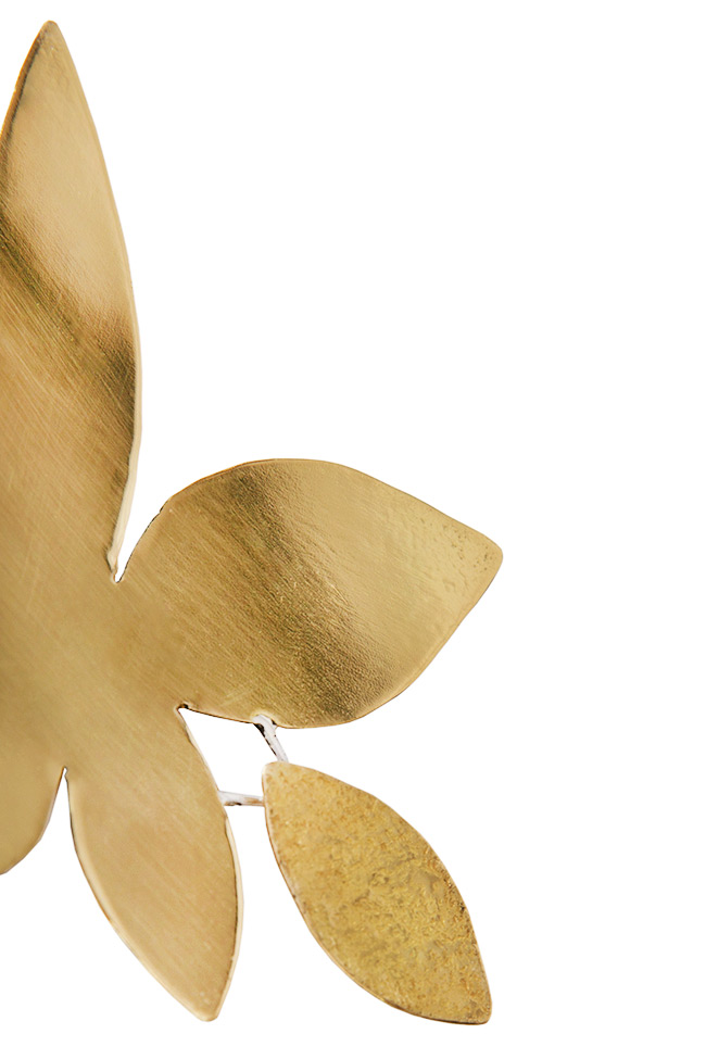 Boucles d'oreille surdimensionnées en argent et laiton Eneada image 2