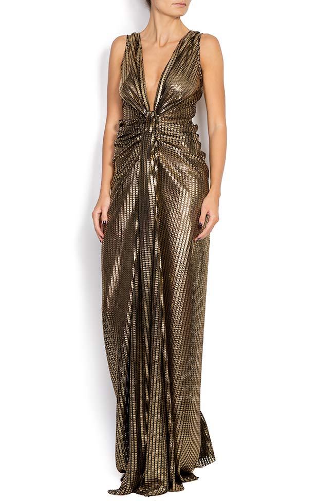 فستان Olimpia من القماش ذو اللون المعدني ايلينا بيرسيل image 1