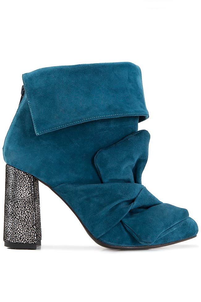 Suede ankle boots with bow Ana Kaloni image 0