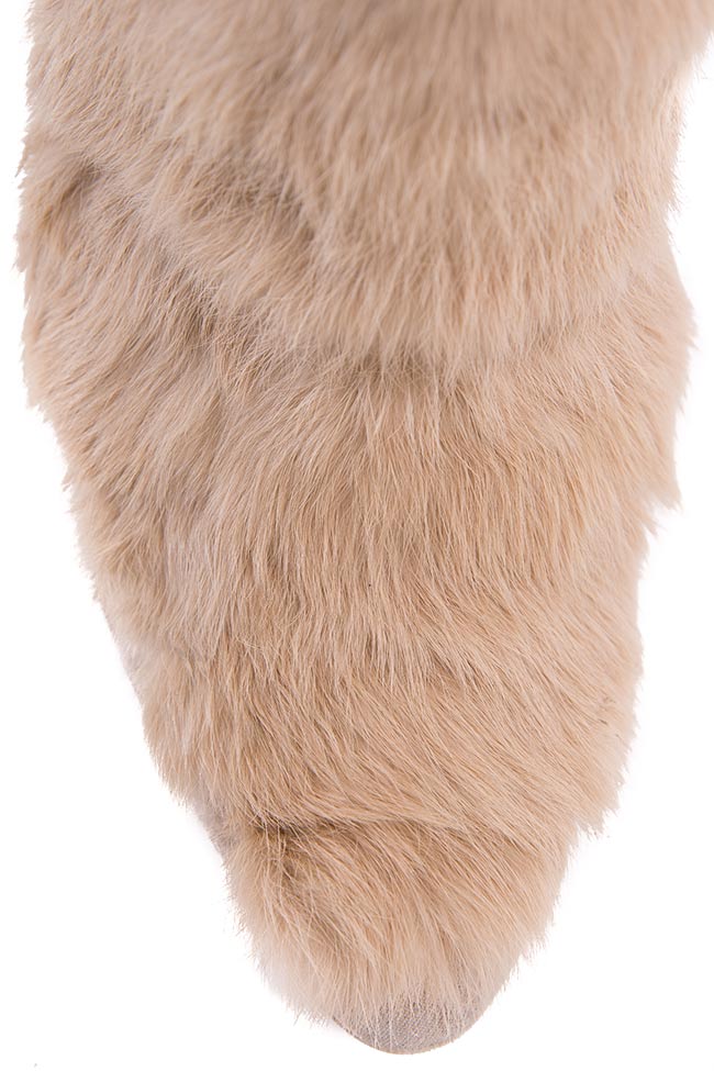 Suede ankle boots with rabbit fur insertions Ana Kaloni image 3