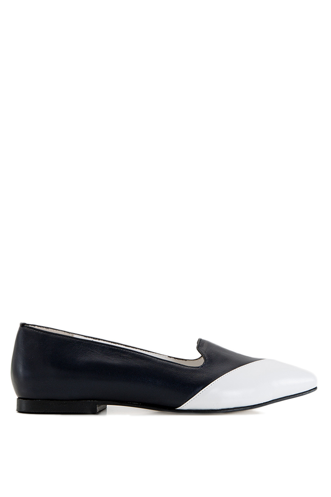 Pantofi din piele in doua culori Loafers Cristina Maxim imagine 0