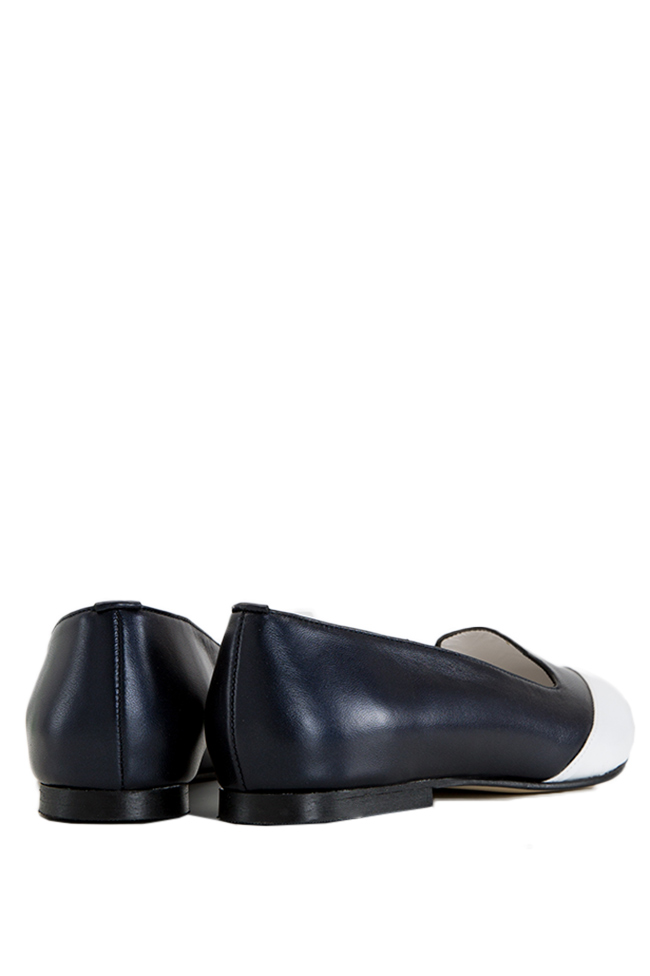Pantofi din piele in doua culori Loafers Cristina Maxim imagine 2
