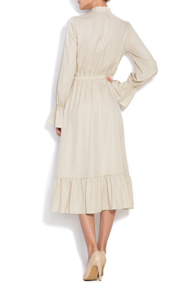 Ruffle-trimmed cotton midi dress Ronen Haliva image 2