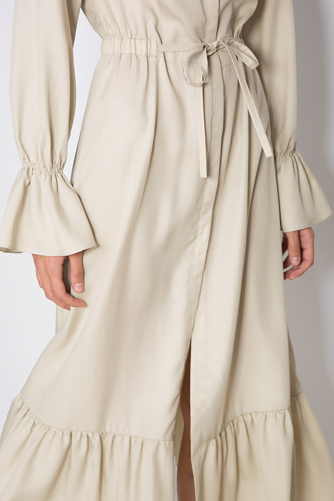 Robe type chemise en coton à volants Ronen Haliva image 3