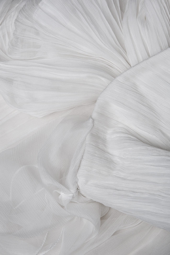 Cold-shoulder silk gown OMRA image 4