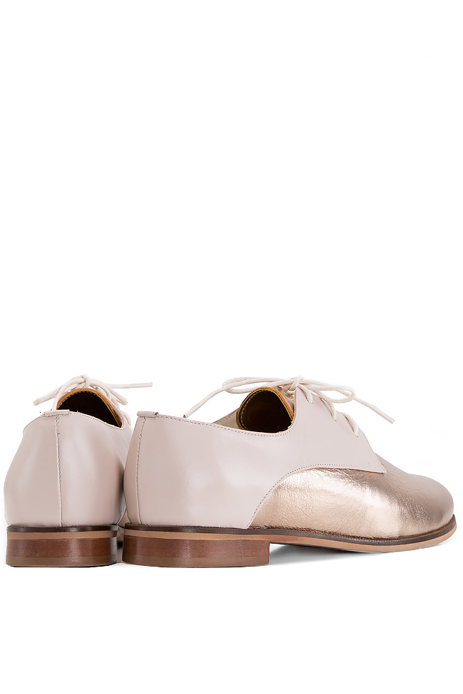 Pantofi din doua tipuri de piele Ivory Bond Cristina Maxim imagine 2