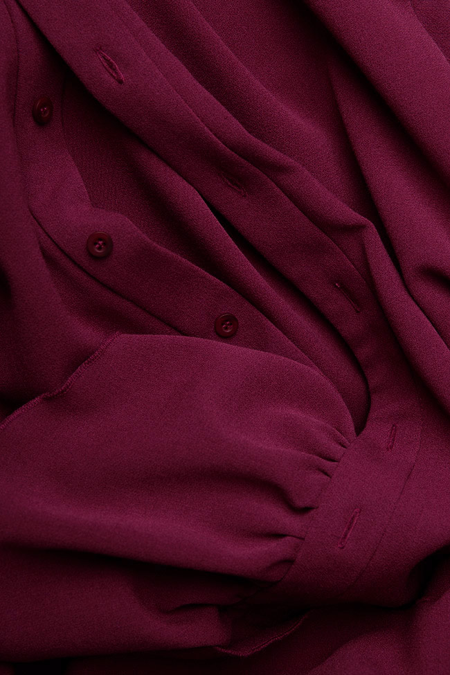 Robe type chemise en mélange de coton avec jabot Bluzat image 4