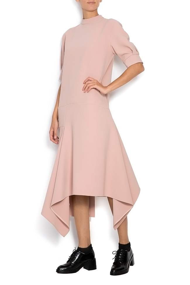 Asymmetric cottone-blend midi dress Bluzat image 1