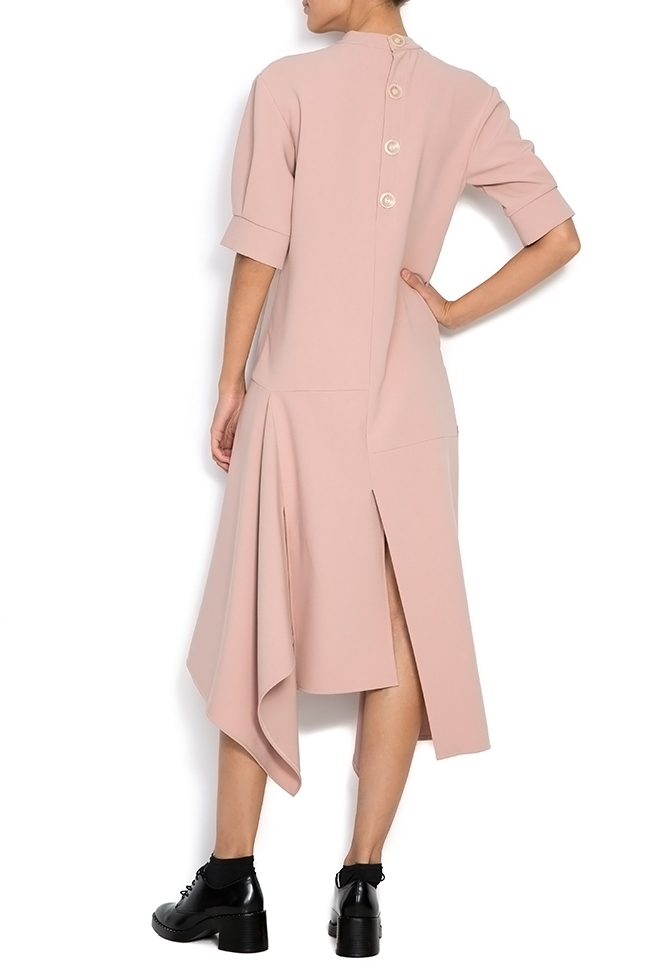 Asymmetric cottone-blend midi dress Bluzat image 2