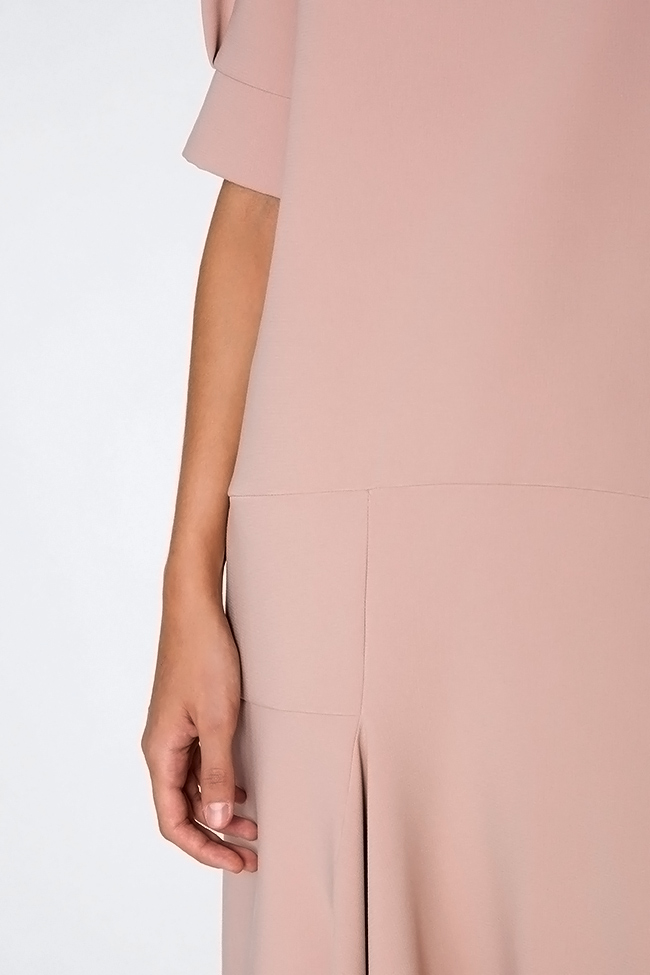 Asymmetric cottone-blend midi dress Bluzat image 3