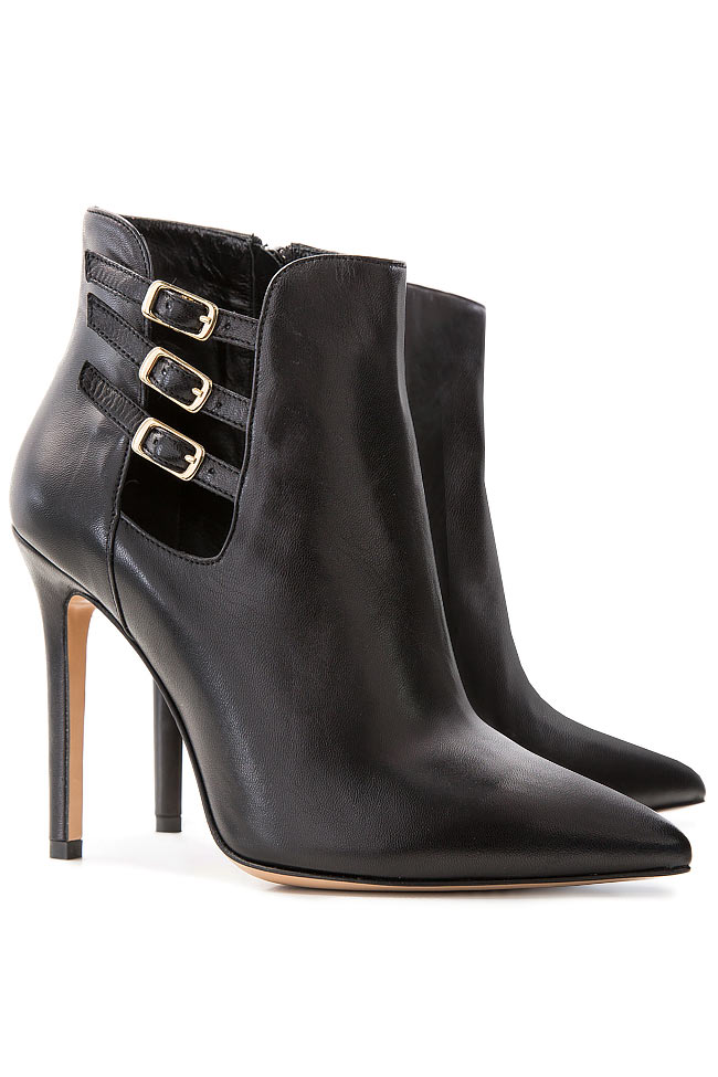 Buckled leather ankle boots Ginissima image 1