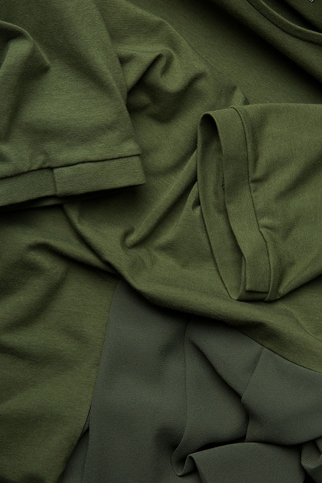 Asymmetric ruffle cotton-jersey top Ronen Haliva image 4