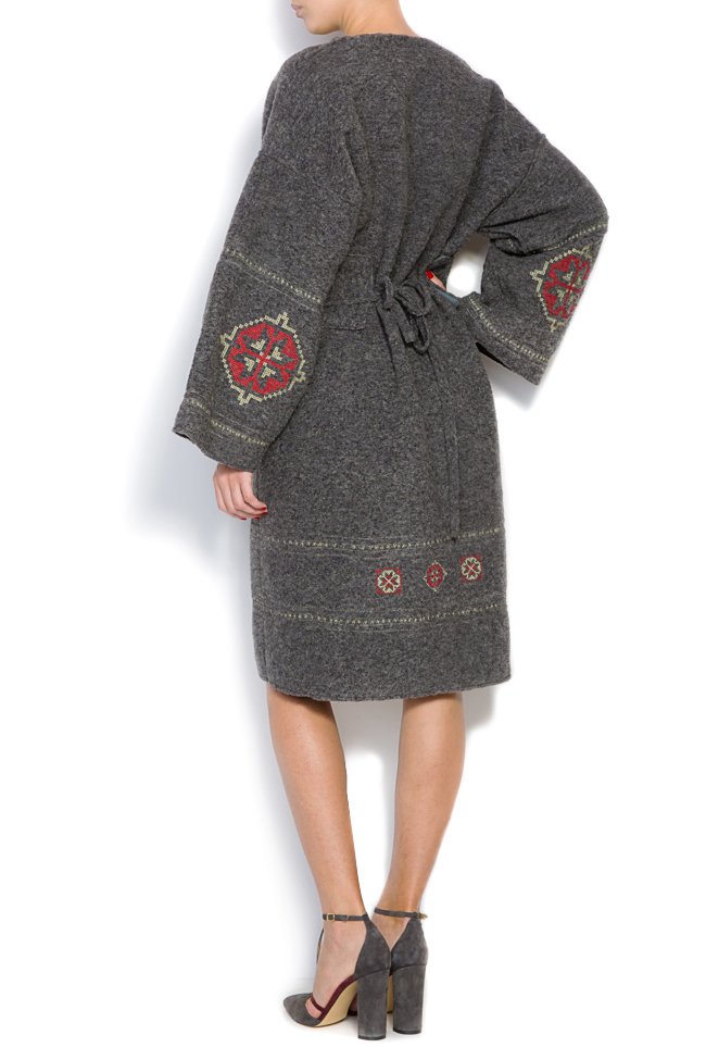 Manteau de laine avec broderies  Maressia image 2