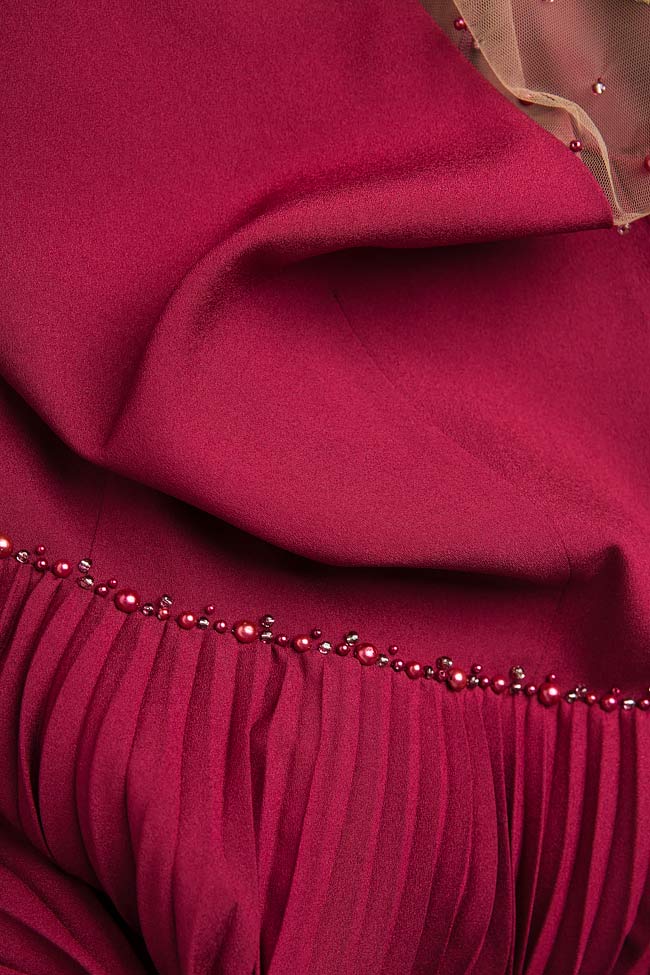 Rochie plisata cu perle aplicate M Marquise imagine 4