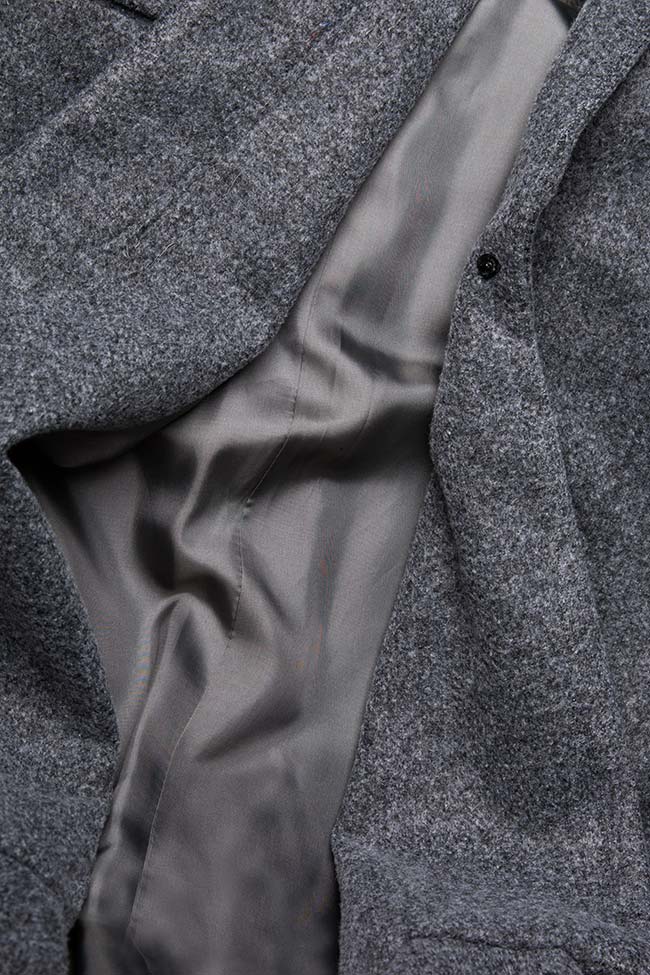 Palton din amestec de lana Bluzat imagine 5