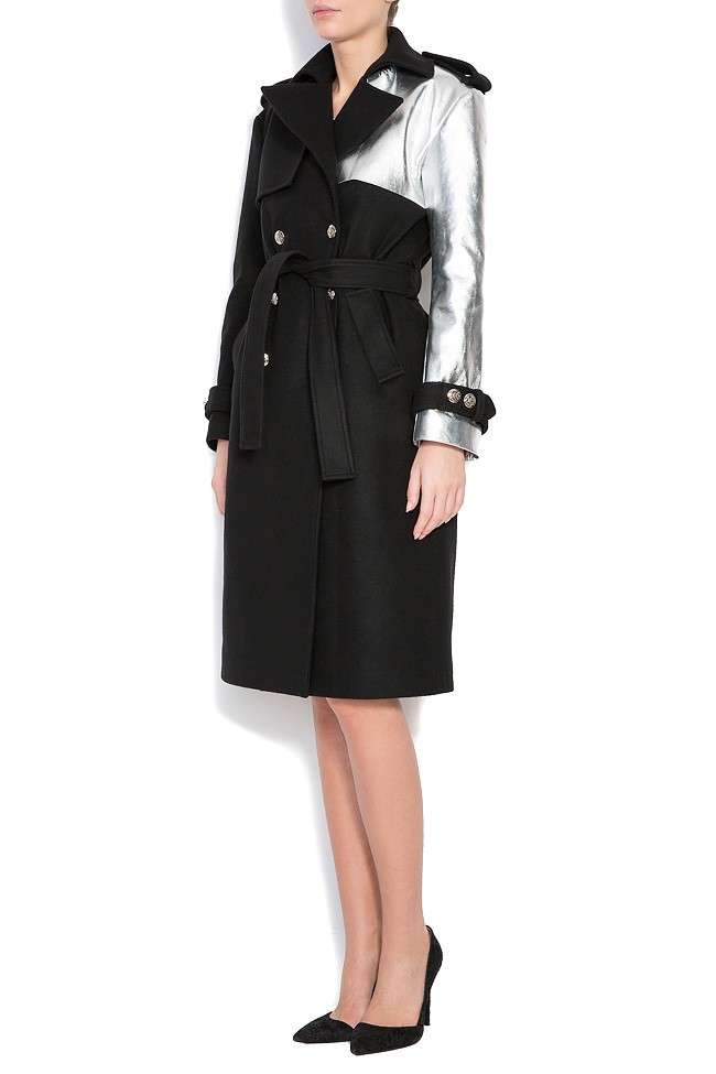 Wool and leather coat OMRA image 2