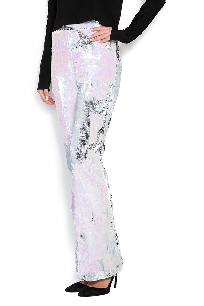 Sequined tulle wide-leg pants Hard Coeur image 1