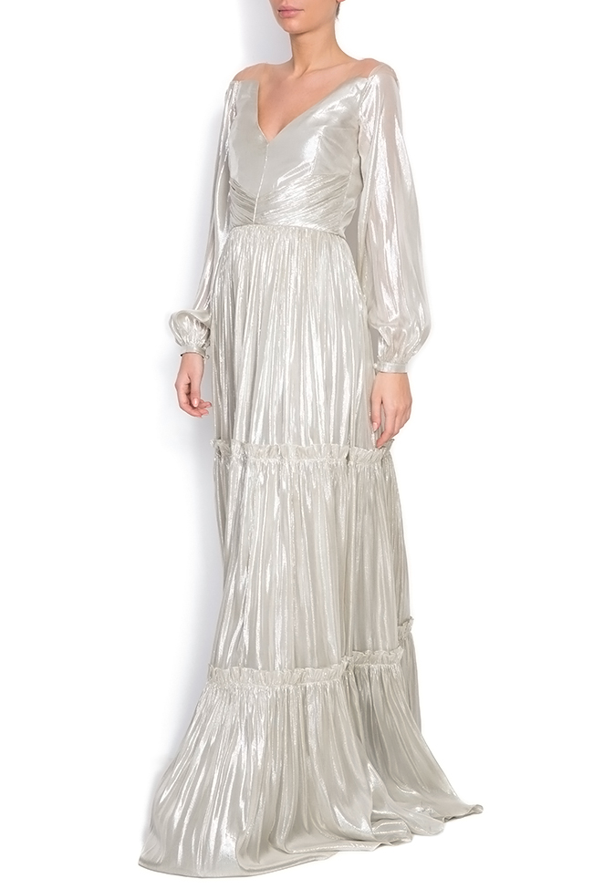 Arlena ruffled silk lamé dress Maia Ratiu image 1