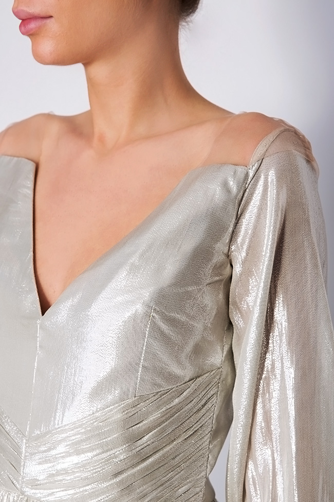 Arlena ruffled silk lamé dress Maia Ratiu image 3
