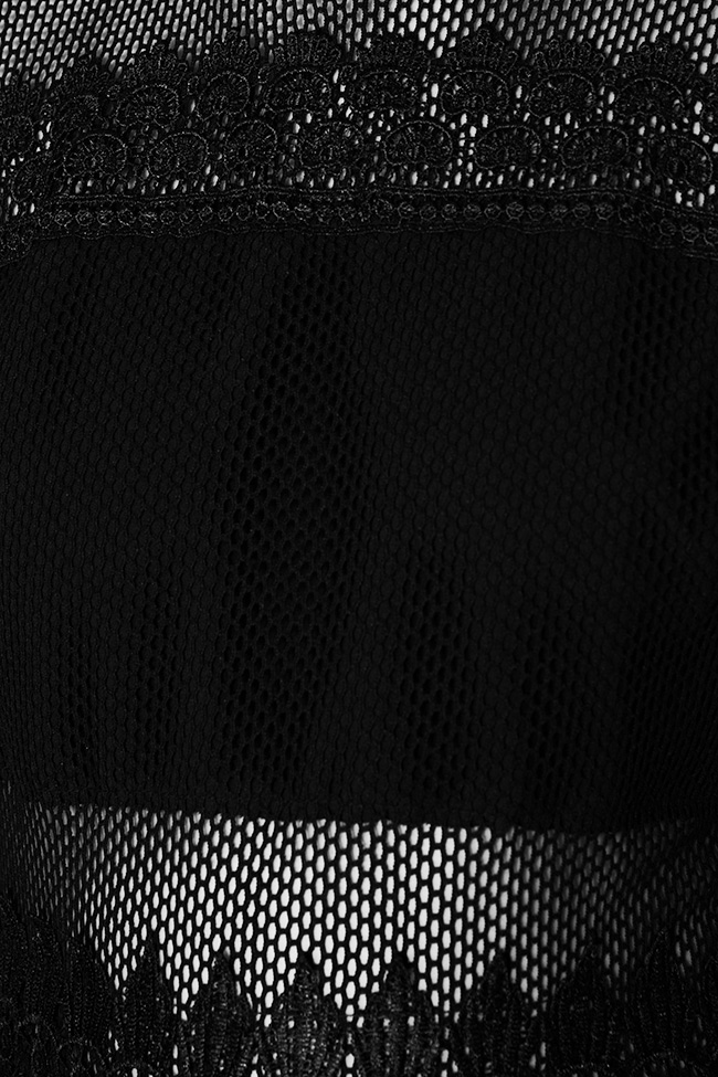Lace-paneled crepe jumpsuit Anca si Silvia Negulescu image 4