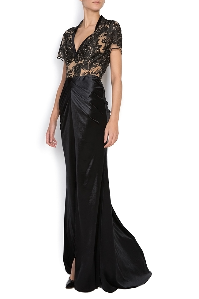 Embroidered tulle and velvet maxi dress Love Love  image 1