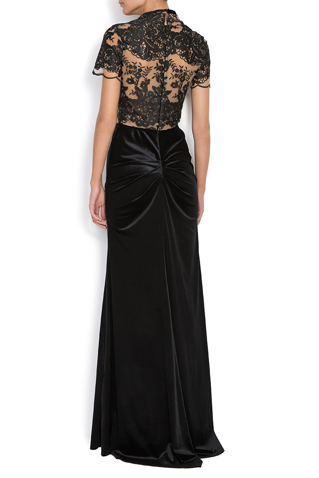 Embroidered tulle and velvet maxi dress Love Love  image 2