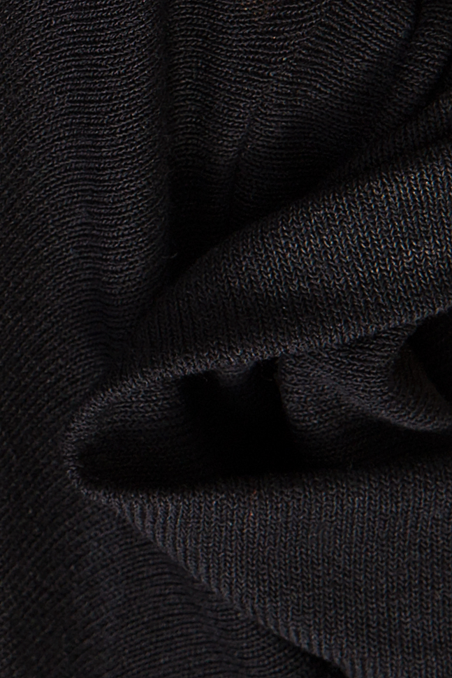 Bluza din amestec de bumbac si lana cu umeri accentuati Cloche imagine 4
