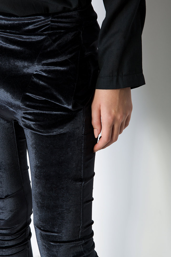 Pantaloni Dart de catifea din amestec de bumbac Studio Cabal imagine 3