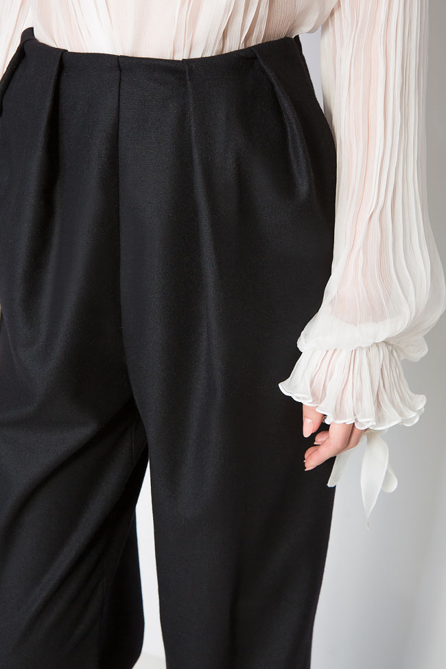Pantaloni din stofa de lana OMRA imagine 3