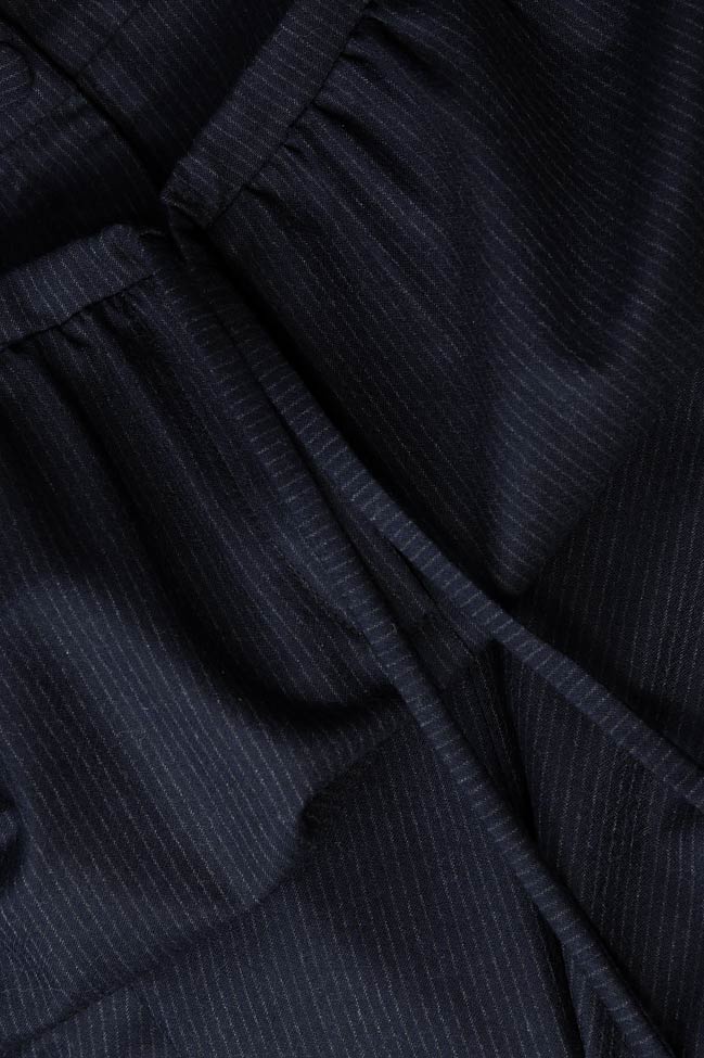Pinstriped wool-blend wide-leg pants OMRA image 4