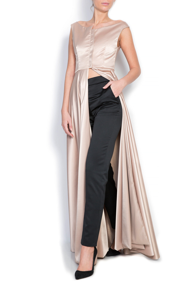 Bluza asimetrica din tafta Duchesse  Alexievici Couture imagine 1