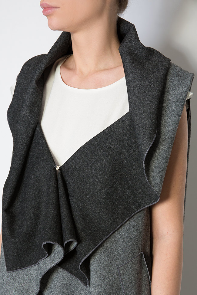 Asymmetric wool vest Lena Criveanu image 1