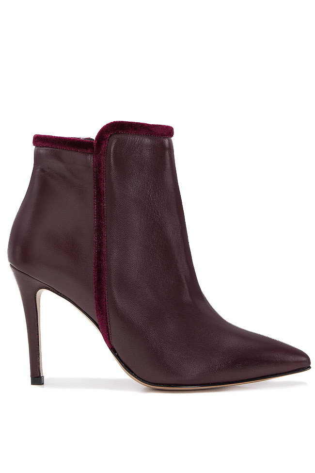 Velvet-trimmed suede ankle boots Ginissima image 0