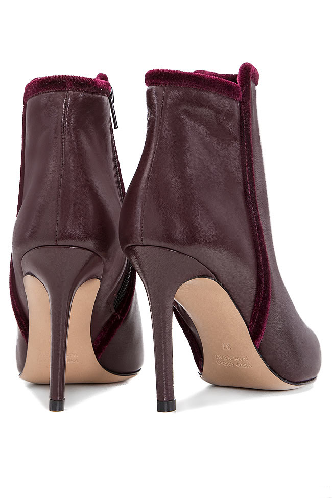 Velvet-trimmed suede ankle boots Ginissima image 2