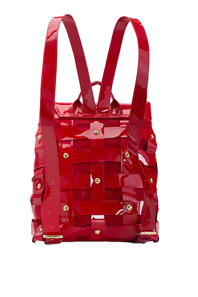 Studded patent-leather backpack Wisdom Backpack by Blanche image 2