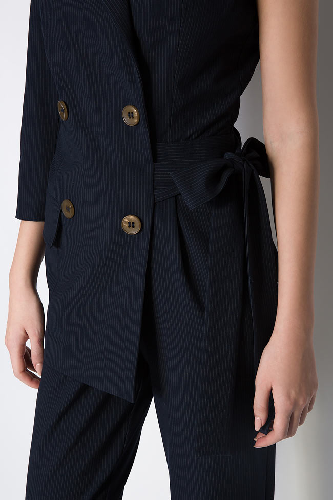 Striped cotton jumpsuit with detachable jacket Bluzat image 3