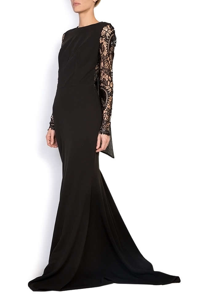 Embellished lace and crepe gown Bien Savvy image 1