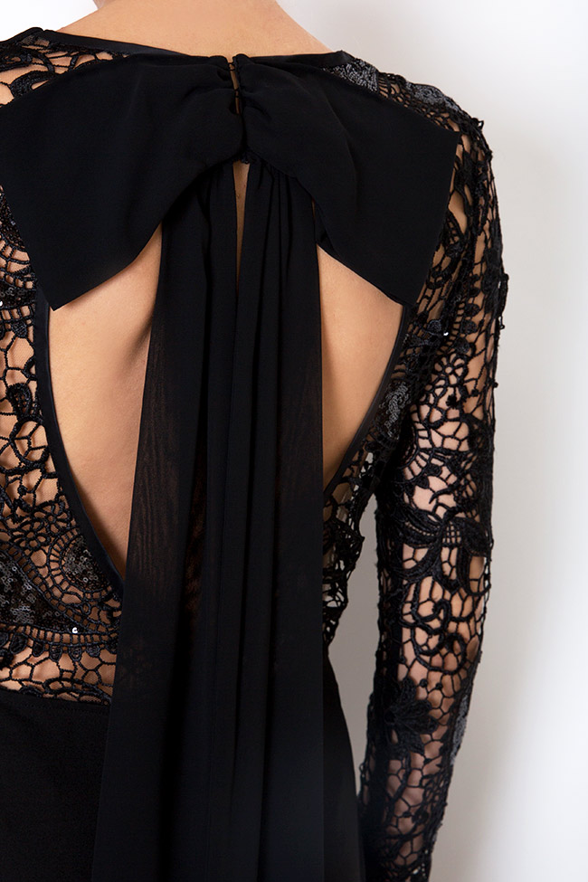 Embellished lace and crepe gown Bien Savvy image 3