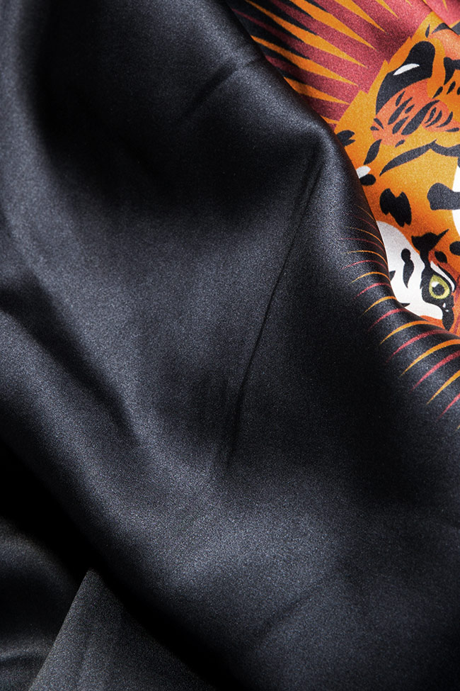 Jupe chevauché en soie satiné Tiger Layer Studio Cabal image 4