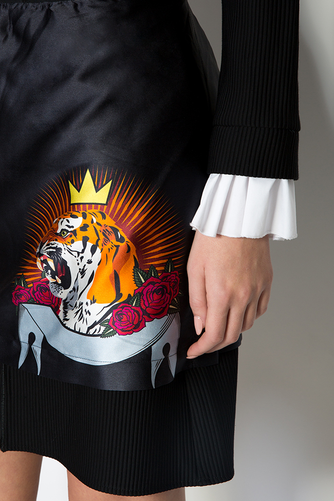 Tiger Layer silk satin wrap skirt Studio Cabal image 3