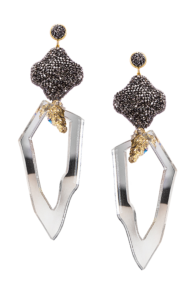 Zirconia plexiglass earrings Bon Bijou image 0