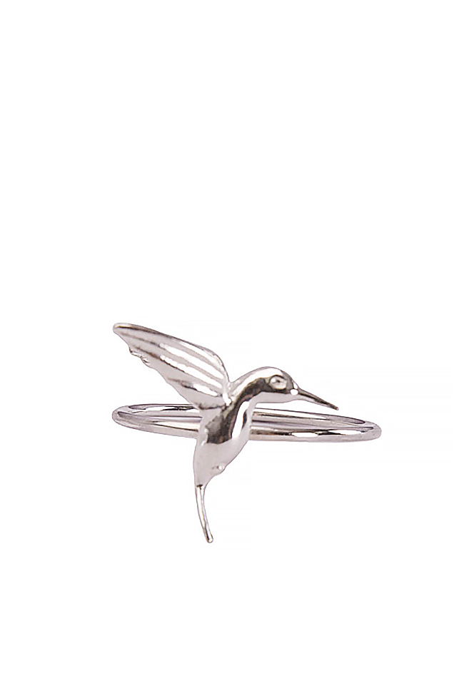 Humming bird silver ring Snob. image 0