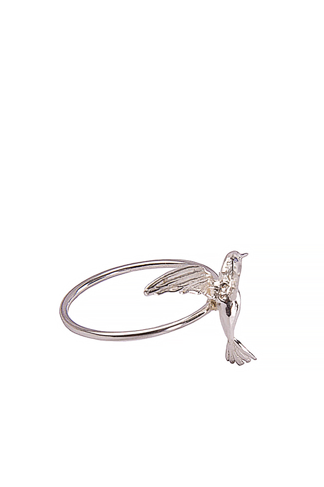 Humming bird silver ring Snob. image 1