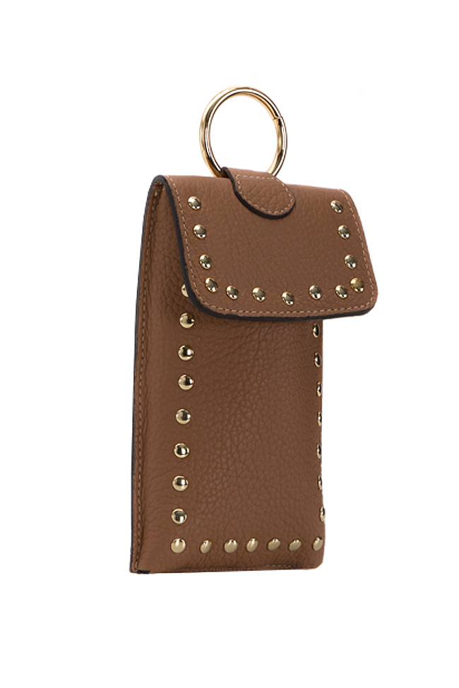 Studded textured-leather belt-bag Sophie Handbags by Andra Paduraru image 1
