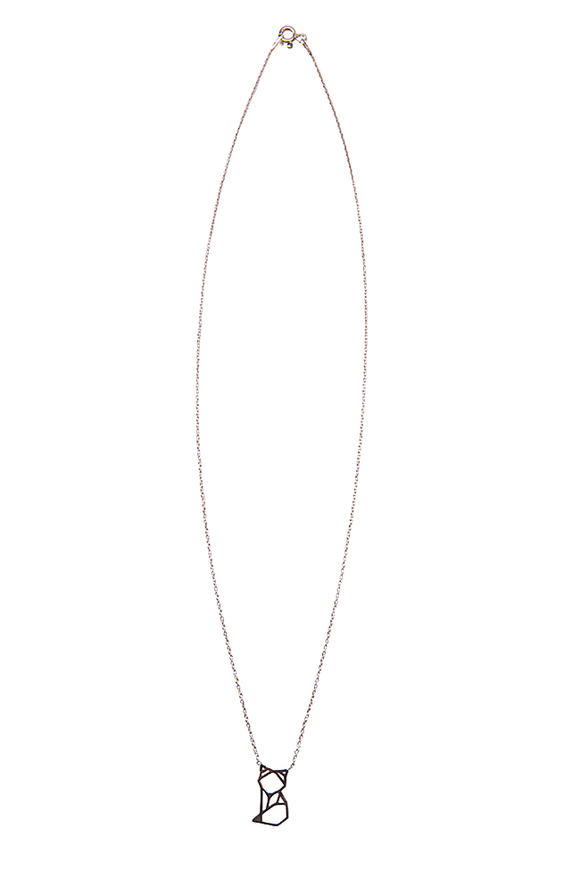 Origami fox silver necklace Snob. image 0